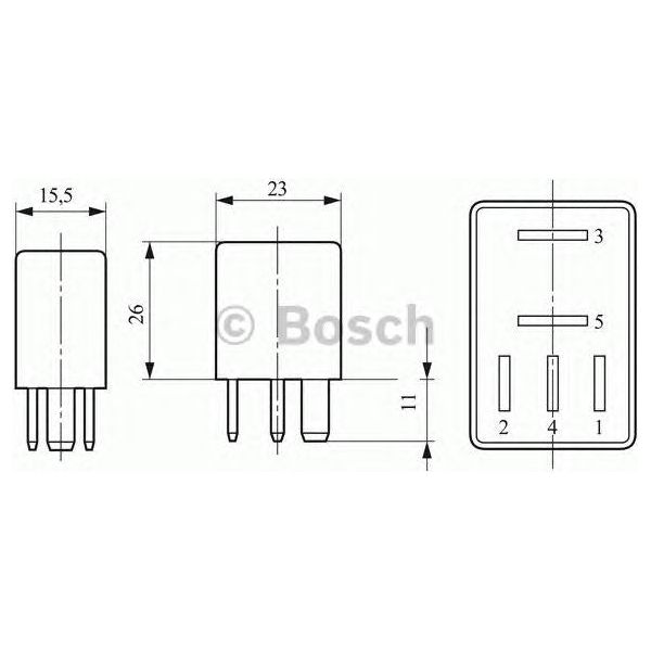 Genuine Bosch Relay fits VW Polo - 1.2 - 09-14 0332201107