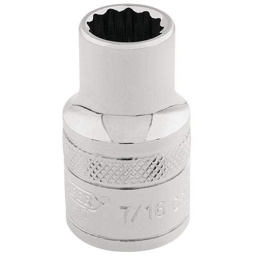 Draper HI-TORQ 12 Point Socket, 3/8" Sq. Dr., 7/16" 49018 Draper  - Dynamic Drive