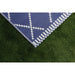 Outdoor Garden Rug Portable Mat for Decking Patio Reversible Navy 120 x 180cm Gardenwize  - Dynamic Drive