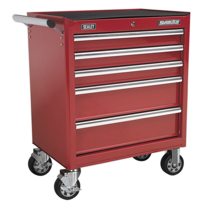 Sealey Rollcab 5 Drawer with Ball-Bearing Slides Red AP33459 Sealey  - Dynamic Drive