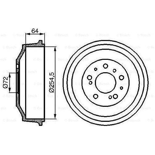 Bosch Brake Drum Single Db107 0986477031