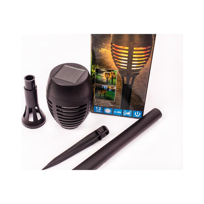 4 x 4 LED Flame Solar Torch Light Waterproof Flickering Dancing Path Garden Lamp UKB4C  - Dynamic Drive