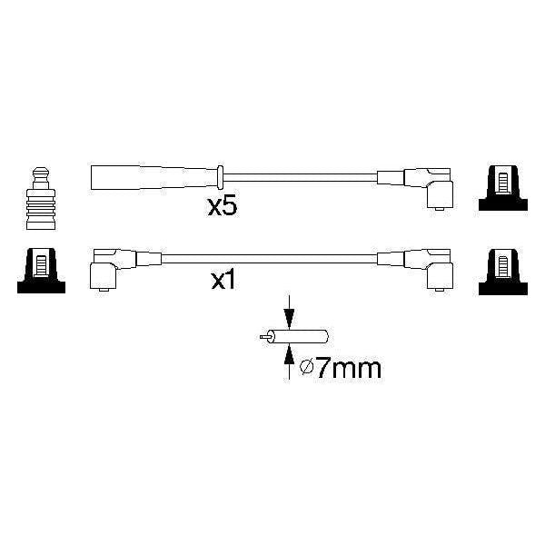 Genuine Bosch Ignition Lead B753 fits Volvo V70 - 2.4 - 97-00 0986356753