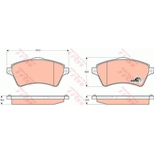 Genuine TRW Brake Pads (Front) (R90) GDB1473 TRW  - Dynamic Drive