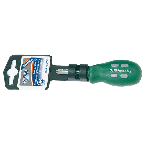 Draper Expert PZ Type Mechanic's Screwdriver, No.2 x 38mm 55503 Draper  - Dynamic Drive