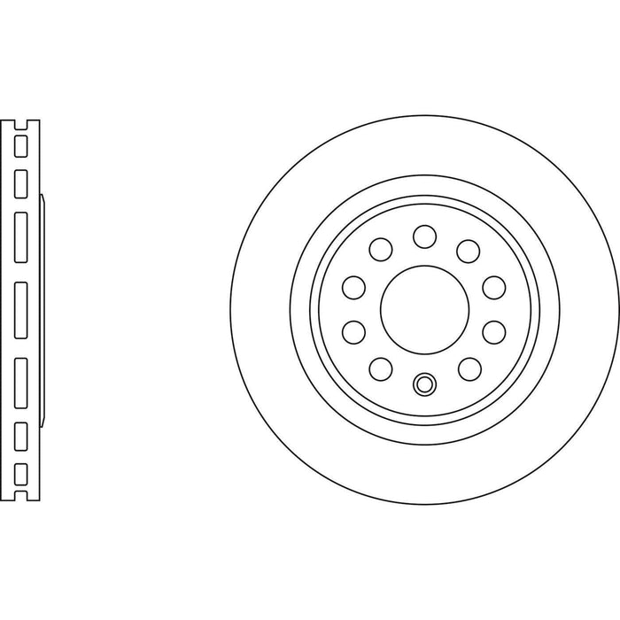 Apec Brake Disc Front Left Fits Audi Tt VW Golf Handed Near-Side