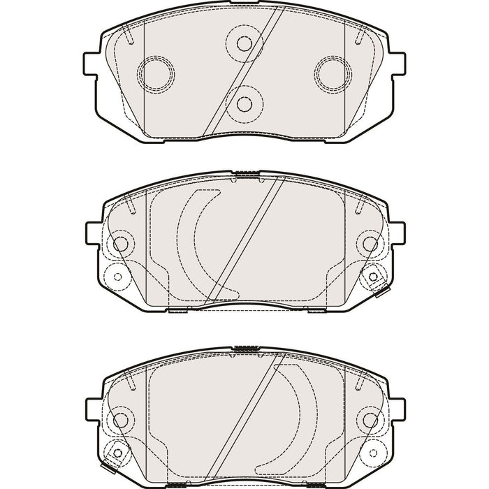 Genuine APEC Front Brake Discs & Pads Set Vented for Hyundai i40