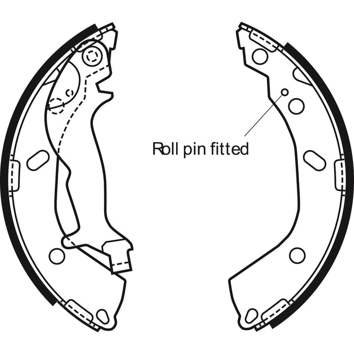 Apec Brake Shoe Rear Fits Hyundai Getz