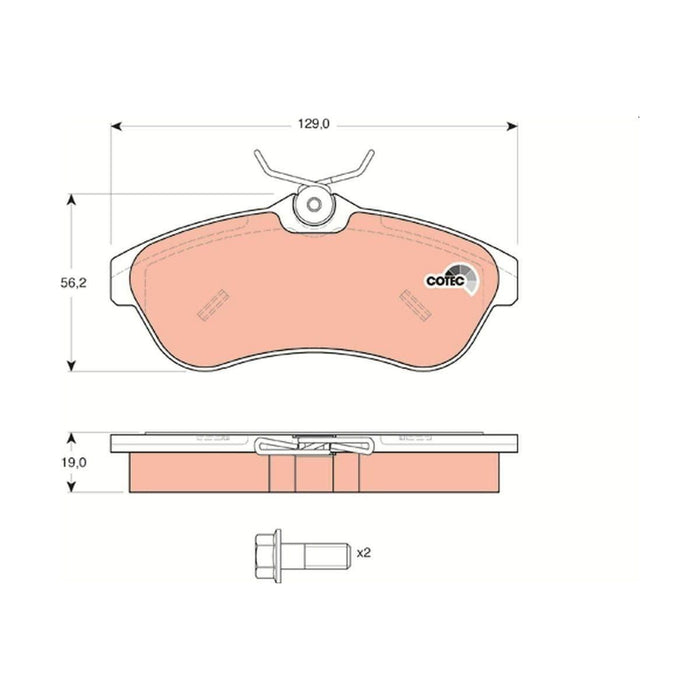 Genuine TRW Brake Pads (Front) (R90) GDB1496