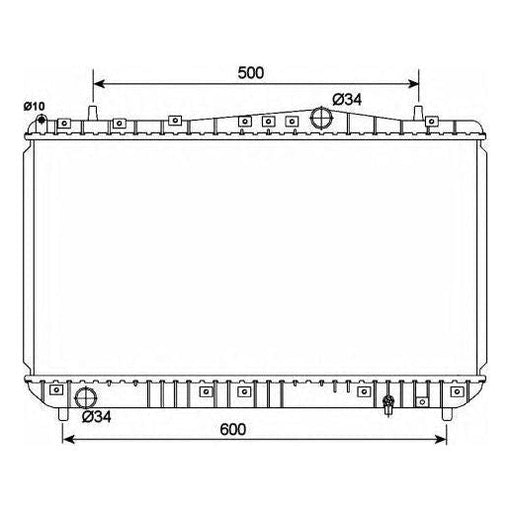 NRF Radiator fits Chevrolet Lacetti Nubira Daewoo Lacetti Nubira NRF  - Dynamic Drive