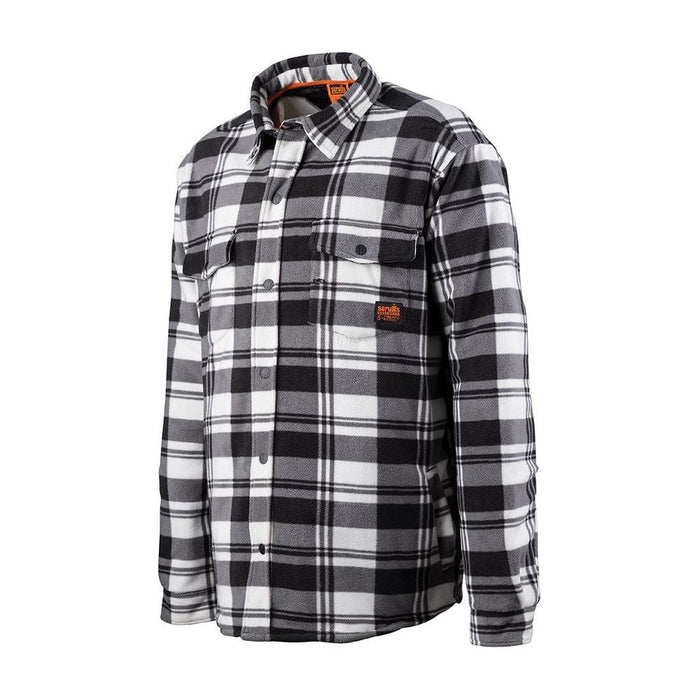 Scruffs Worker Padded Checked Shirt Black/White XXL