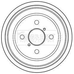 Genuine Borg & Beck Brake Drum fits Toyota Yaris 0106 BBR7217 Borg & Beck  - Dynamic Drive