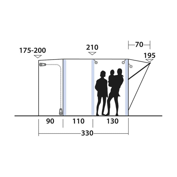 Outwell Newburg 240 Air Drive-Away Campervan Air Awning 175-200cm Outwell  - Dynamic Drive