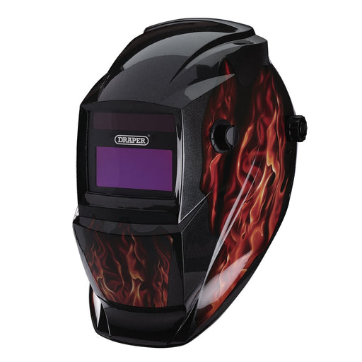 Draper Auto-Darkening Welding Helmet, Red Flames 02513 Draper  - Dynamic Drive