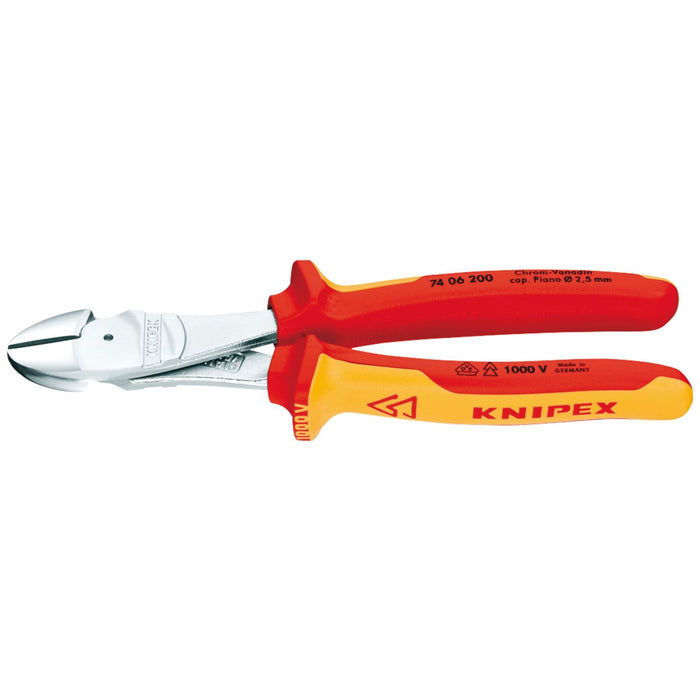 Draper Knipex 74 06 200 Fully Insulated High Leverage Diagonal Side Cutter, 200m