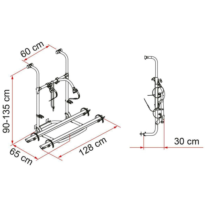 Fiamma Carry Bike In Black Pro Hymer Dethleffs Motorhome 2 Bike Rack Carrier Fiamma  - Dynamic Drive