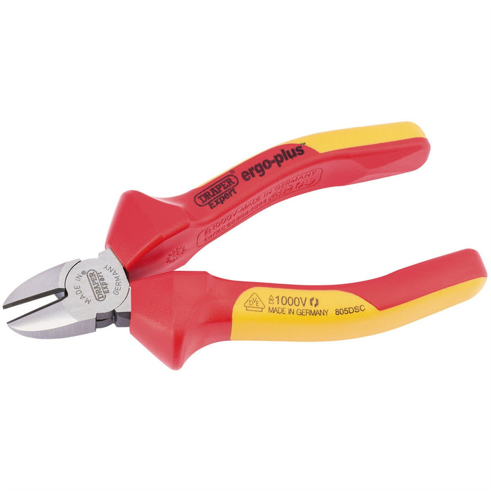 Draper Ergo Plus Fully Insulated VDE Diagonal Side Cutters, 140mm 50248 Draper  - Dynamic Drive