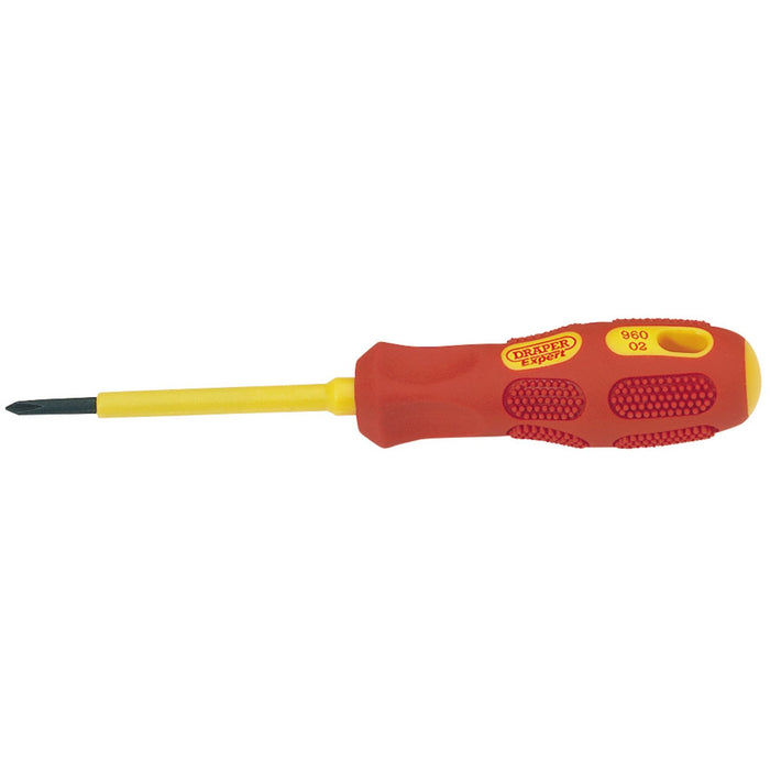 Draper VDE Approved Fully Insulated Cross Slot Screwdriver, No.0 x 60mm (Sold Lo Draper  - Dynamic Drive