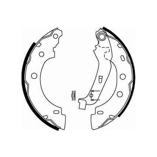 Genuine TRW Brake Shoes Pre-Assembled (R90) GSK1071