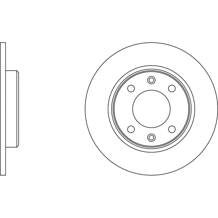 Apec Brake Disc Rear Fits Citroen Berlingo C2 C3 Xsara Peugeot 1007 307 Partner