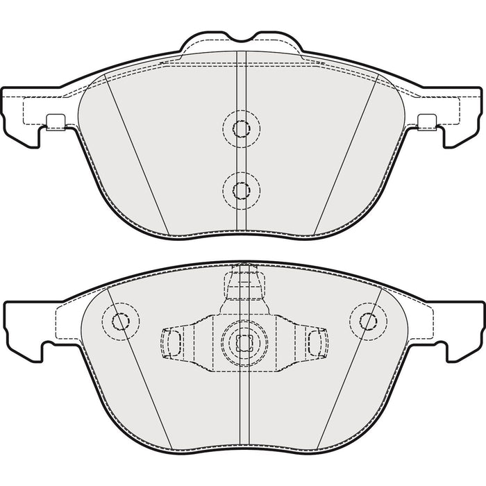 APEC Front Brake Discs & Pads Set Vented for Ford Tourneo Connect / Grand