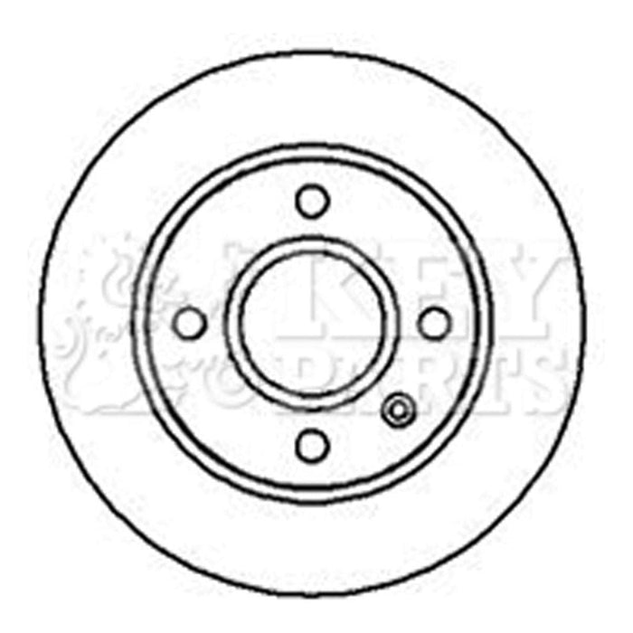 Genuine Key Parts KBD4025 Brake Disc Pair (Front) Key Parts  - Dynamic Drive