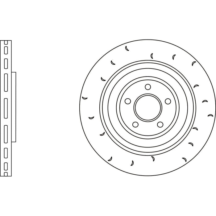 Apec Brake Disc Rear Right Fits Jaguar/Daimler Xk Series Handed Off-Side