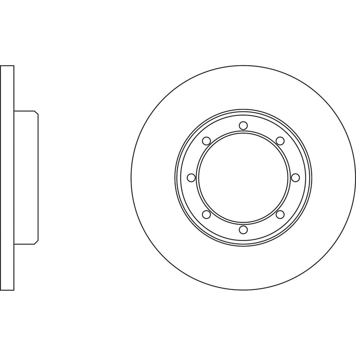 Genuine APEC Rear Brake Discs & Pads Set Solid for Vauxhall Movano