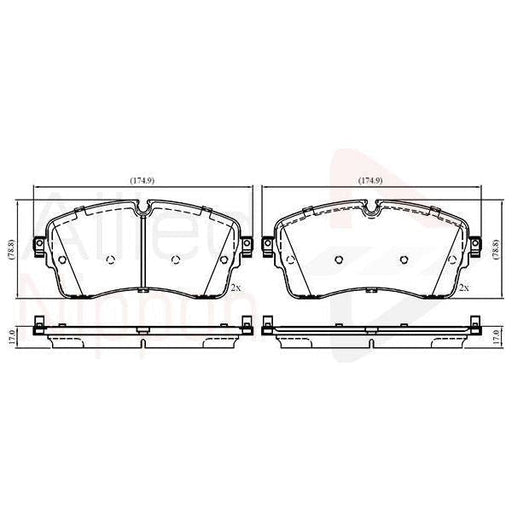 Comline Front Brake pads ADB02761 fits Land Rover Discovery 16-> Discovery Sport Comline  - Dynamic Drive