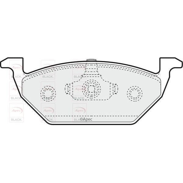 APEC Black Brake Pads (Front) (R90) PAD1062B fits Seat Skoda VW Audi Roomster Oc