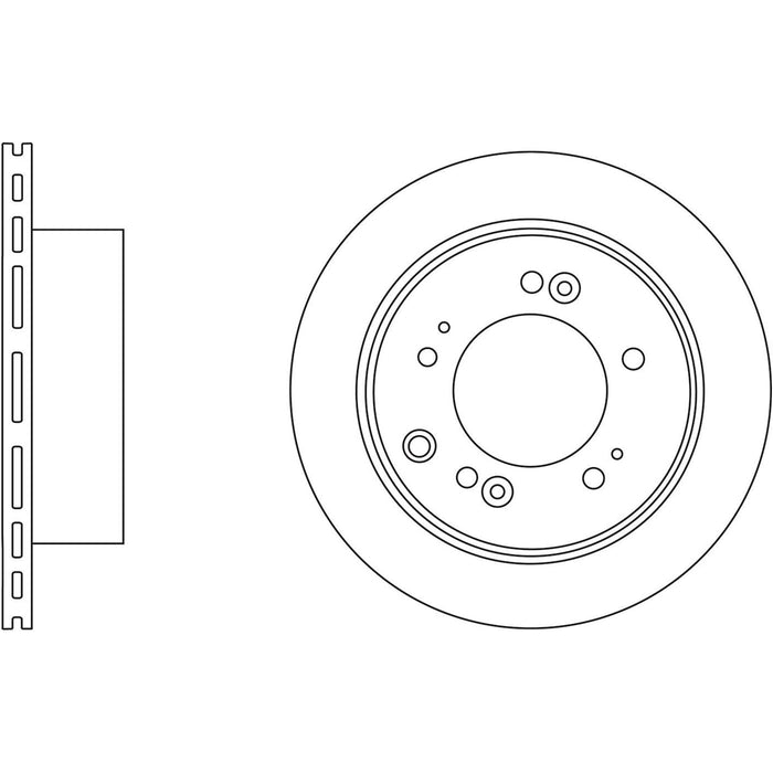 Genuine APEC Rear Brake Discs & Pads Set Vented for Kia Sorento