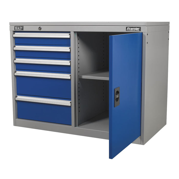 Sealey Industrial Cabinet/Workstation 5 Drawer & 1 Shelf Locker API1103B Sealey  - Dynamic Drive