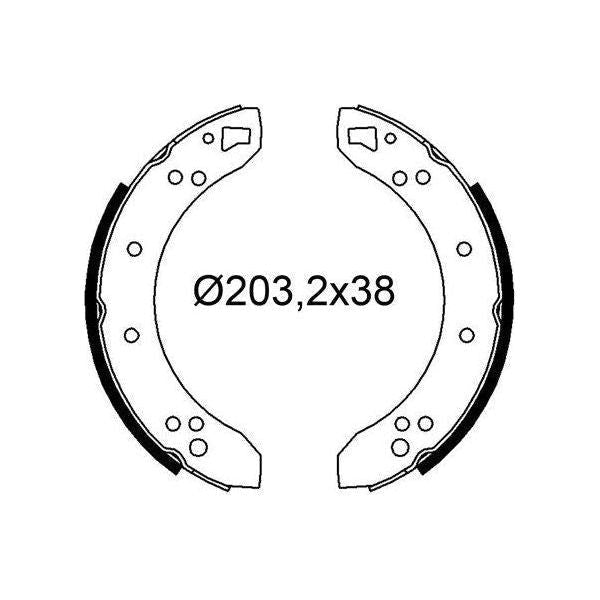 Valeo Drum Brake Shoes 564320 Automotive Part fits Ford Valeo  - Dynamic Drive