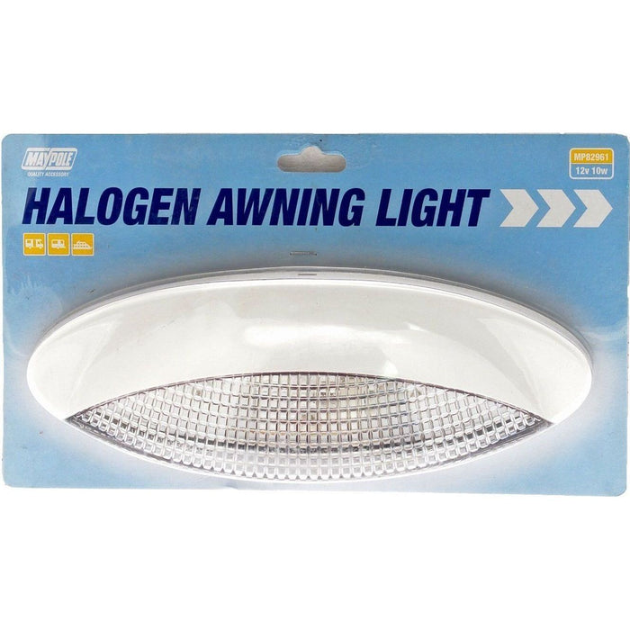 Maypole 82961 Caravan Motor Home Boat Awning Light With Halogen Bulb - White UKB4C  - Dynamic Drive