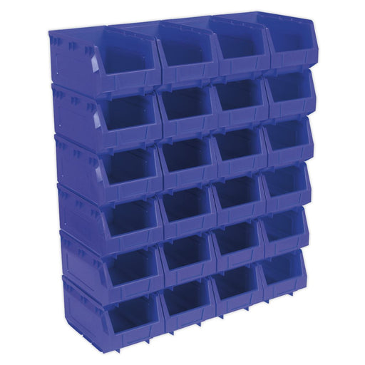 Sealey Plastic Storage Bin 150 x 240 x 130mm Blue Pack of 24 TPS324B Sealey  - Dynamic Drive