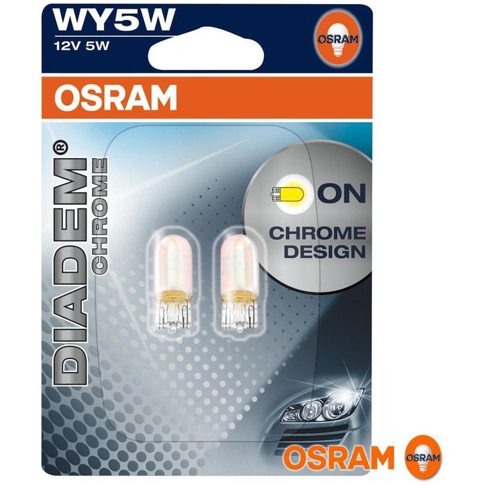 Osram DIADEM CHROME Indicator light WY5W 2827DC-02B nearly invisible when turned