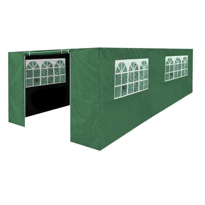 Dellonda Side Walls/Doors/Windows for Gazebo Fits 3 x 6m Models Dark Green Dellonda  - Dynamic Drive