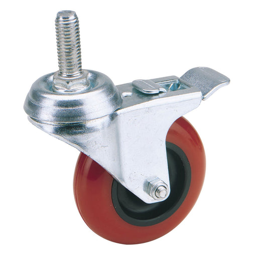 Draper Swivel Bolt Fixing Polyurethane Wheel with Brake, 75mm Diameter, S.W.L. 7 Draper  - Dynamic Drive