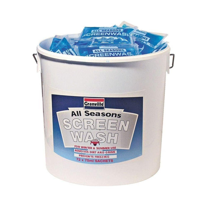 Granville Screenwash Bucket - Ready Mixed (-20C) - 72 x 75ml Sachets Granville  - Dynamic Drive