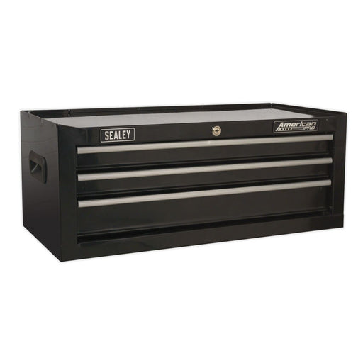 Sealey Mid-Box 3 Drawer with Ball-Bearing Slides Black AP223B Sealey  - Dynamic Drive