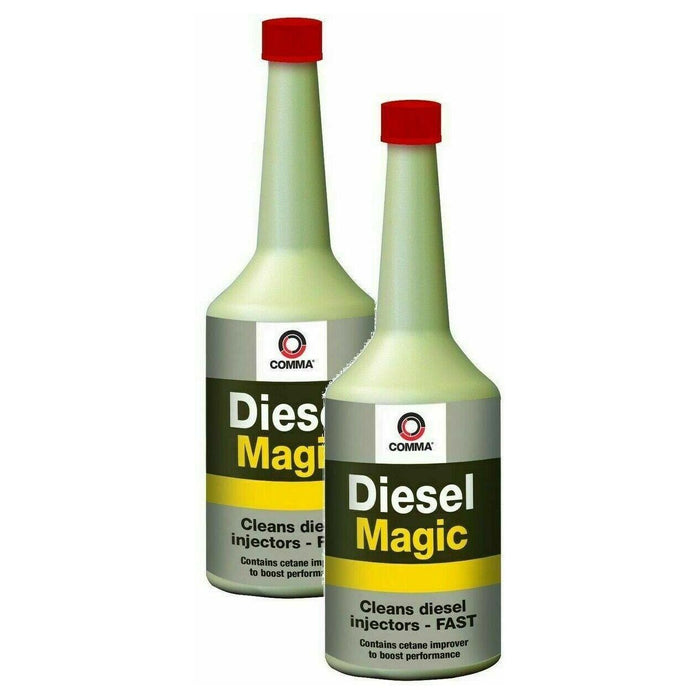 2x Comma Diesel Injector Magic 400ml Treatment Cleaner Anti fog Smoke Smog Comma  - Dynamic Drive