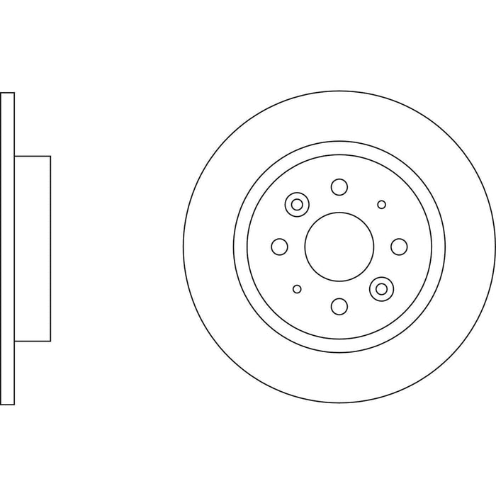 Apec Brake Disc Rear Fits Kia Mentor Shuma