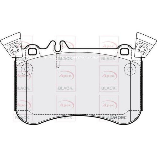 APEC Black Brake Pads (Front) (R90) PAD2118B fits Mercedes-Benz A-Class GLA-Clas Apec Black  - Dynamic Drive