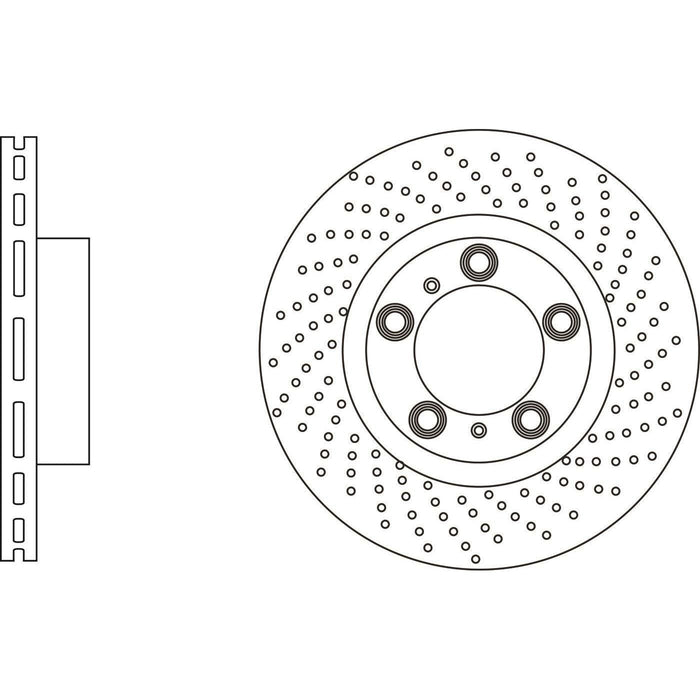 Apec Brake Disc Front Right Fits Porsche 718 911 Boxster Cayman Handed Off-Side