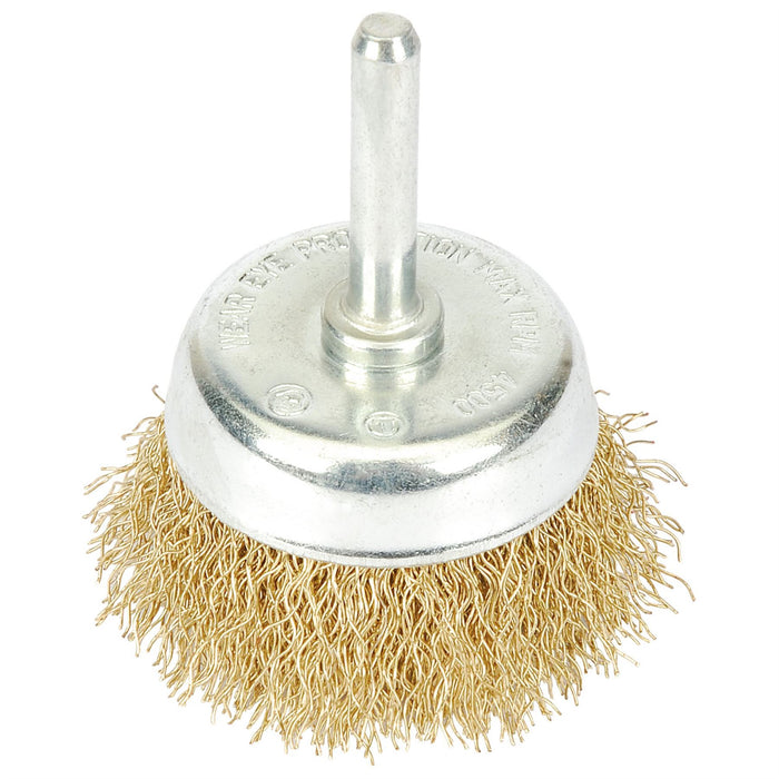 Draper Brassed Steel Crimped Wire Cup Brush, 50mm 41432 Draper  - Dynamic Drive