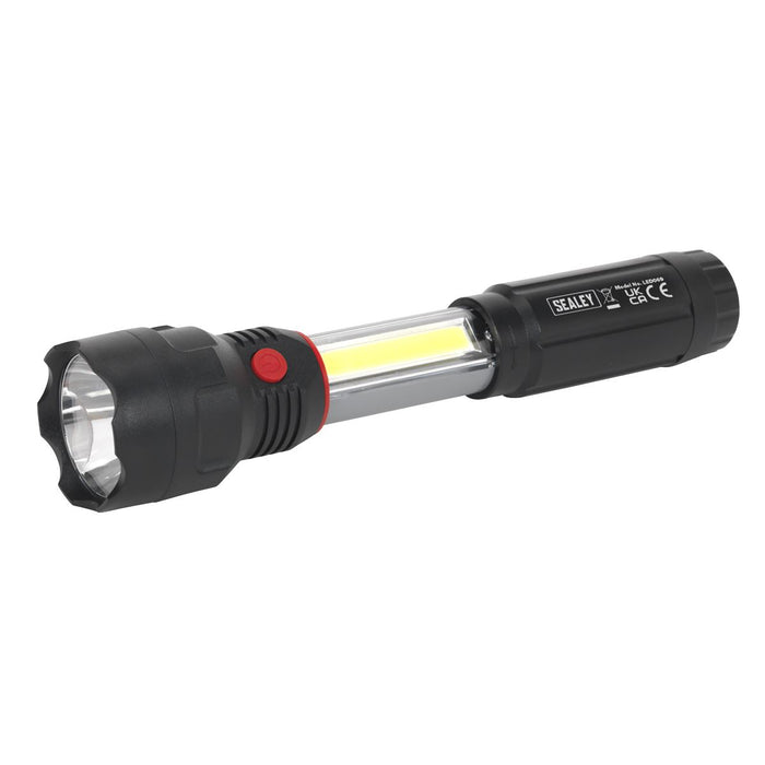 Sealey 3W Hand Torch & 3W COB LED Sliding Light Inspection Lamp + Magnet Sealey  - Dynamic Drive