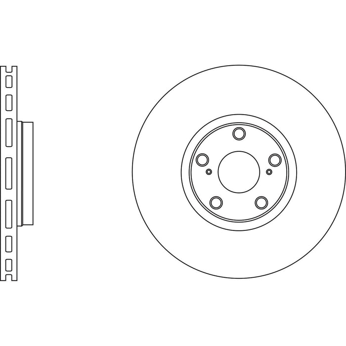 Genuine APEC Front Brake Discs & Pads Set Vented for Toyota Avensis