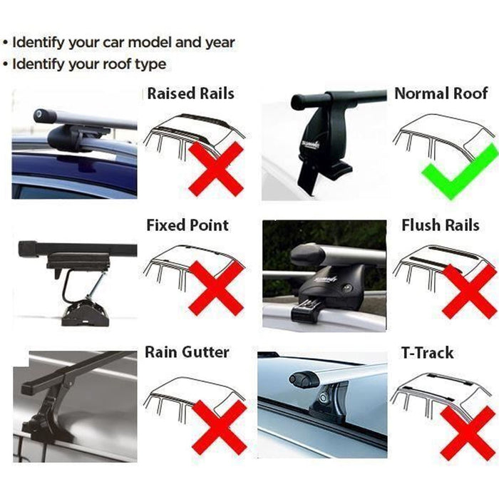 Summit Aluminium Roof Bars fits VW Polo MK6 AW 2018 onwards