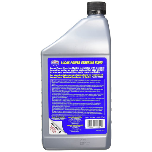 Lucas Oil 1X1Qrt (946Ml) Power Steering Fluid 40824 Lucas  - Dynamic Drive