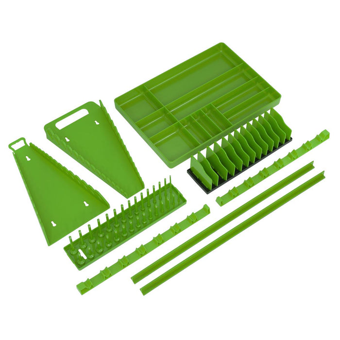 Sealey Tool Storage Organizer Set 9pc Hi-Vis Green TSK01HV Sealey  - Dynamic Drive